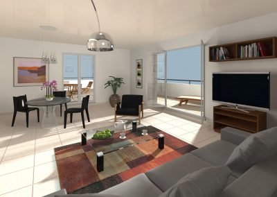 Illustrations pour l'architecture - Vue appartement - Antibes