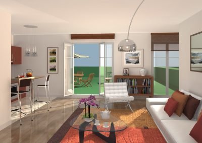 Illustrations pour l'architecture - Vue appartement - Croissy