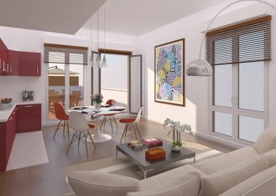 Illustrations pour l'architecture - Vue appartement - Vitry