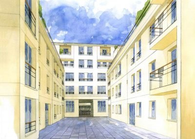 Illustrations pour l'architecture - Aquarelle - Montrouge