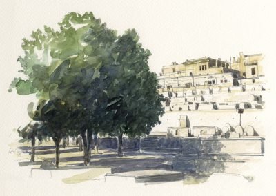 Illustrations pour l'architecture - Aquarelle - Cimetière Maroc