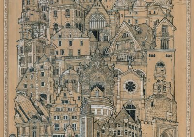 Illustrations pour l'architecture - Dessin - voeux 2001