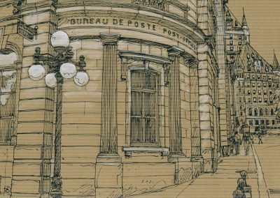 Illustrations pour l'architecture - Dessin - poste Quebec